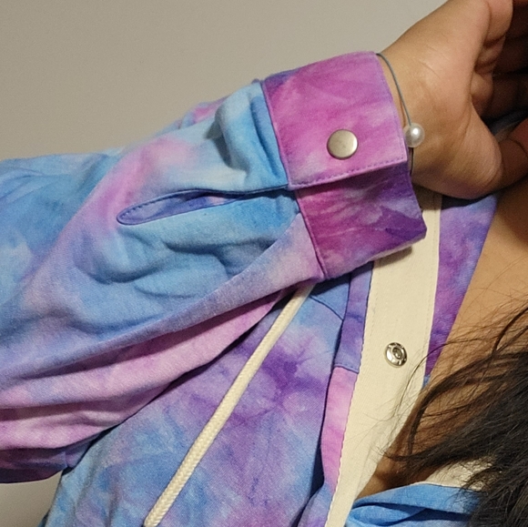 SUMMER SKIES BLUE PINK TIE DYE ROMPER - Picture 10 of 10